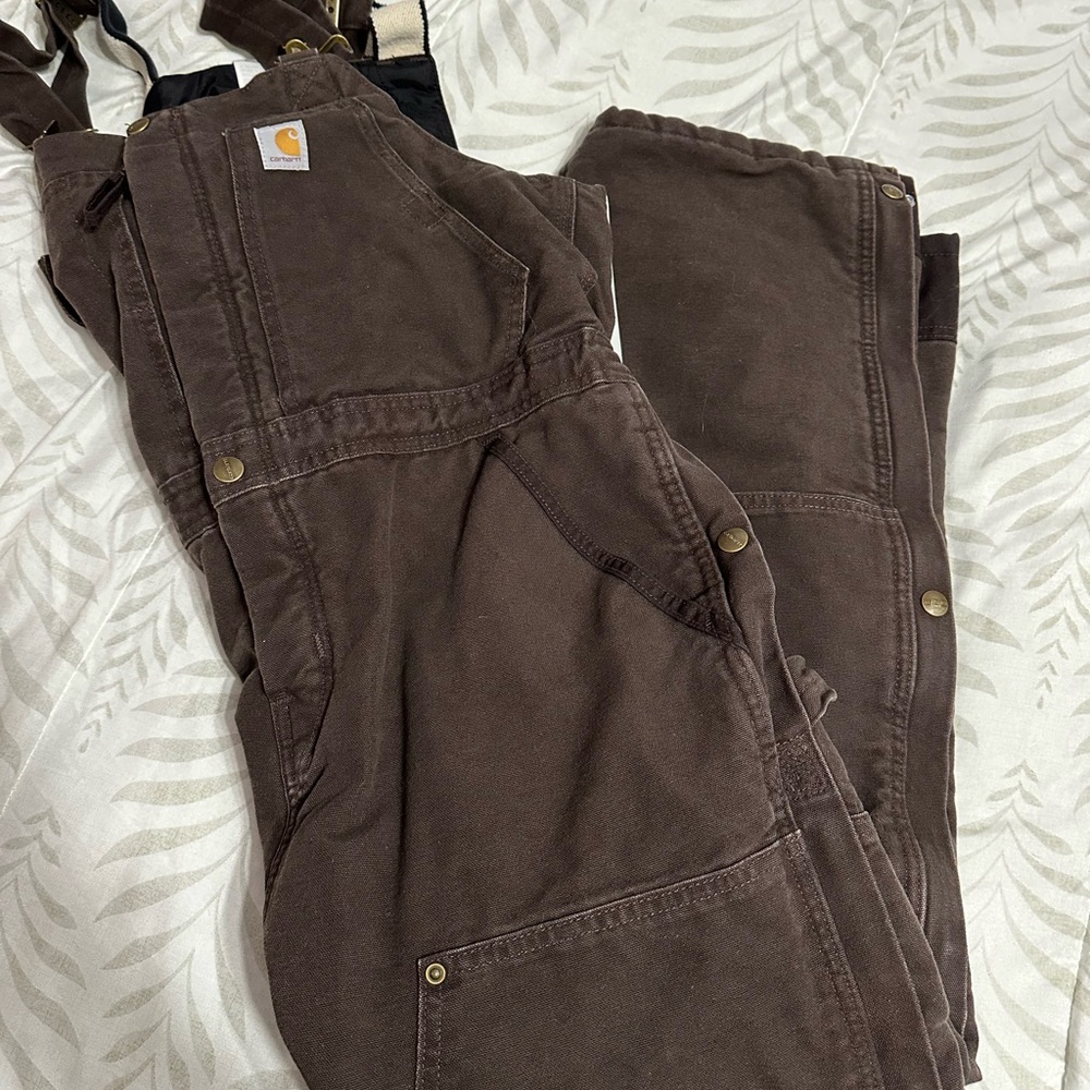 Carhartt Brown Women’s Duck Bib Overalls - Picture 6 of 9